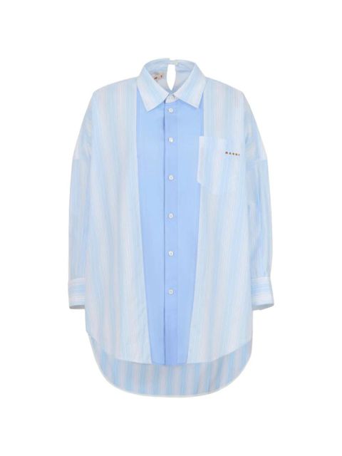 Marni striped panel shirt - Blue - zdjęcie produktu nr 1