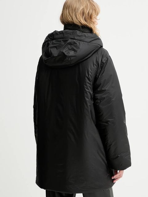 Rains kurtka 17240 Torna Insulated Long Jacket kolor czarny zimowa 17240