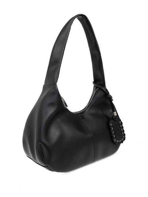 GANNI tonal-logo plaque shoulder bag - Black - zdjęcie produktu nr 2