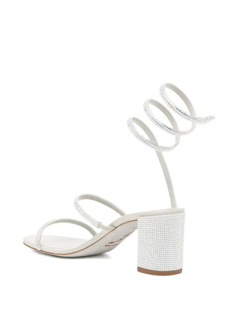 René Caovilla 80mm silver sandals - Metallic