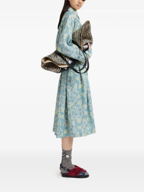 Marni drawstring floral shirt - Blue - zdjęcie produktu nr 2