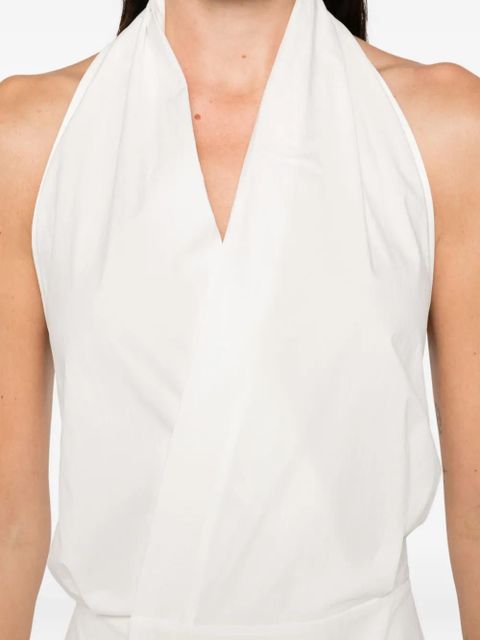 St. Agni halter tie-back top - White