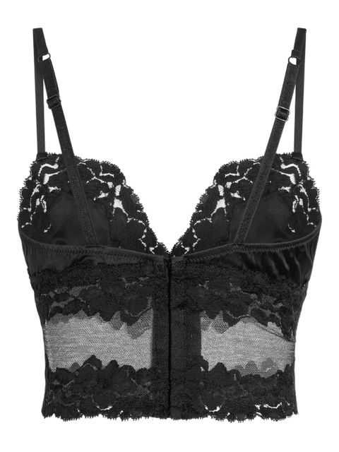 Dolce & Gabbana lace-trimmed satin bra top - Black - zdjęcie produktu nr 2