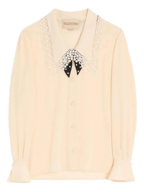 Valentino Garavani lace silk shirt - Neutrals