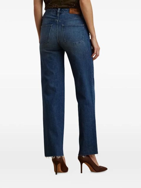 Lauren Ralph Lauren button frayed jeans - Blue