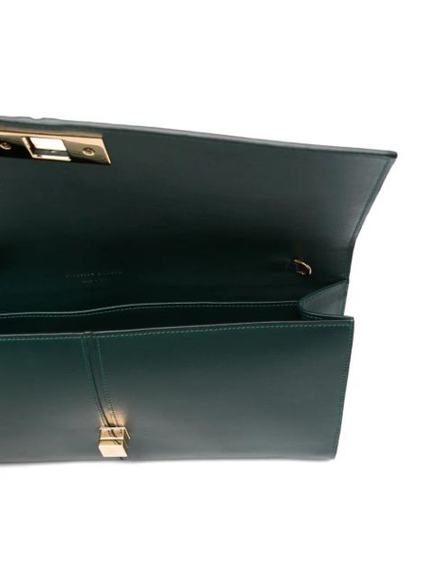Giuseppe Zanotti Montserrat leather clutch bag - Green