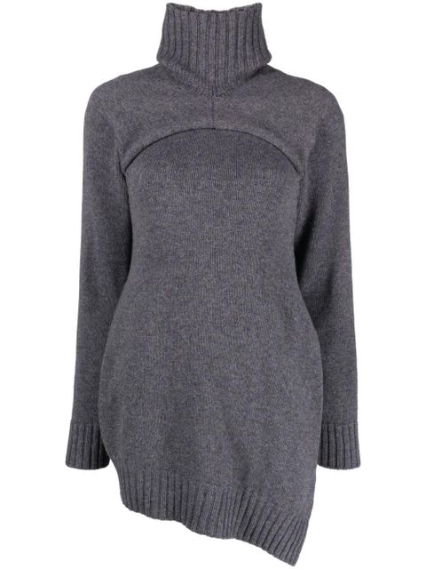Jil Sander layered ribbed-knit jumper - Grey - zdjęcie produktu nr 1