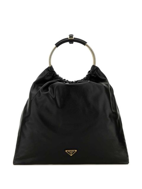 Prada triangle-logo bucket bag - Black - zdjęcie produktu nr 1