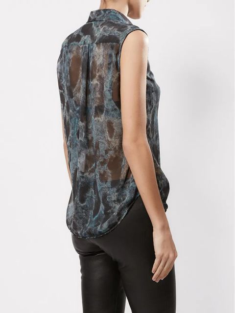 Comme Des Garçons front pocket see-through top - Black