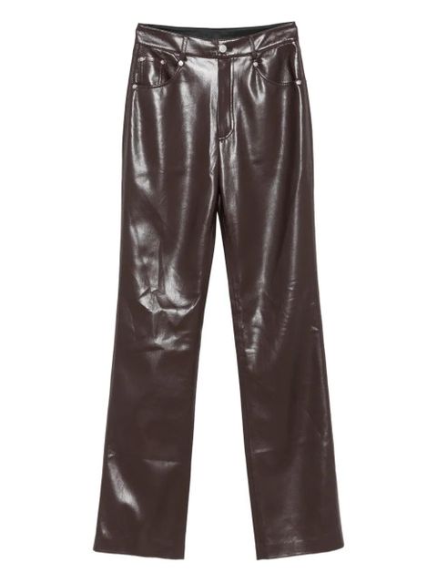 Nanushka five-pocket faux-leather trousers - Brown - zdjęcie produktu nr 1