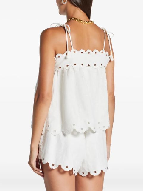 FARM Rio cut-out detail top - White