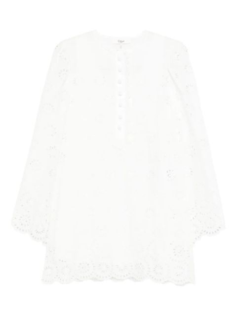 Chloé cotton voile mini dress - White - zdjęcie produktu nr 1