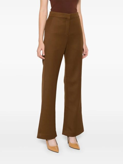 Tory Burch wool twill trousers - Brown