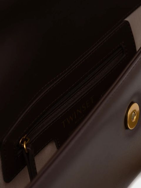 Twinset torebka skórzana kolor brązowy 252TD836A