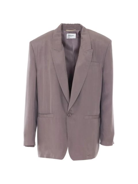 Saint Laurent button-fastening silk jacket - Brown - zdjęcie produktu nr 1