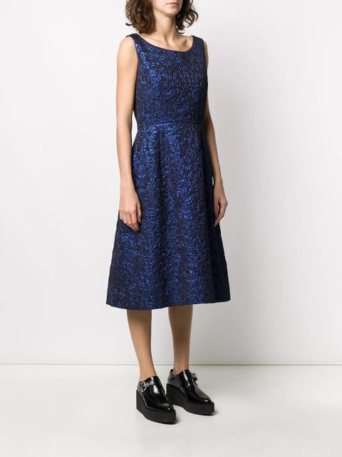 Comme Des Garçons sleeveless floral midi dress - Blue