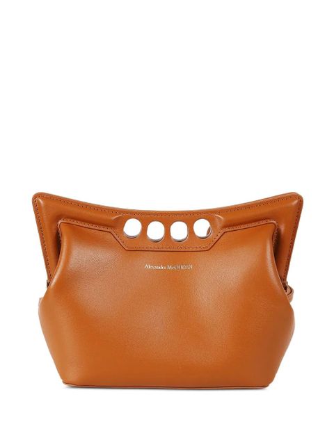 Alexander McQueen cutout leather mini bag - Brown - zdjęcie produktu nr 1