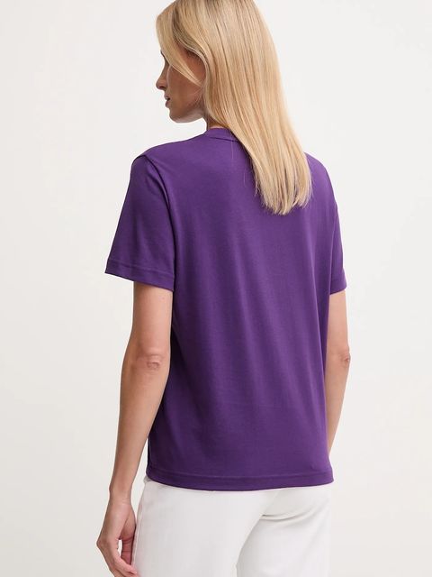 Calvin Klein Jeans t-shirt bawełniany damski kolor fioletowy LV047B865G - zdjęcie produktu nr 2