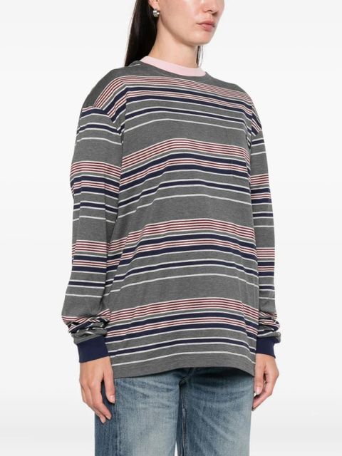 Miu Miu striped-pattern top - Grey