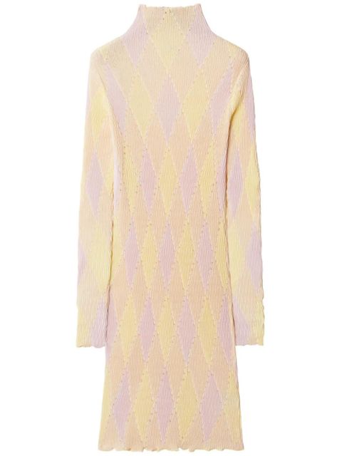 Burberry argyle ribbed-knit dress - Pink - zdjęcie produktu nr 1