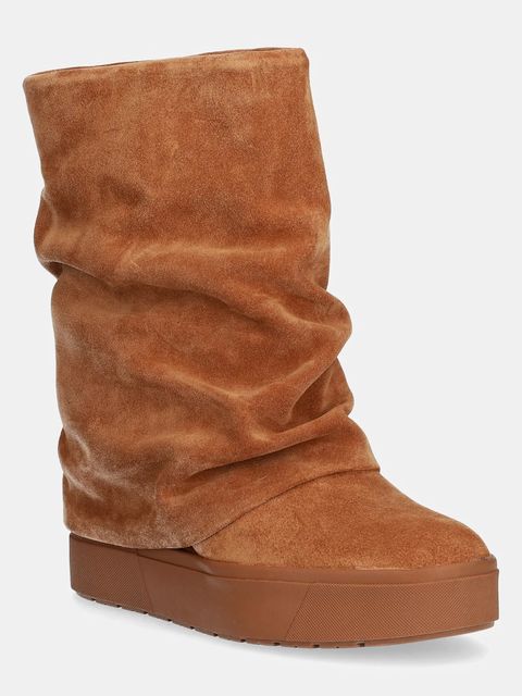 Guess śniegowce zamszowe GUINNA kolor brązowy FLFGUI SUE10 - zdjęcie produktu nr 1