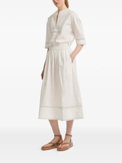 Yves Salomon poplin midi skirt - Neutrals - zdjęcie produktu nr 2