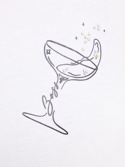 BOSS Orange t-shirt bawełniany damski kolor biały 50549192