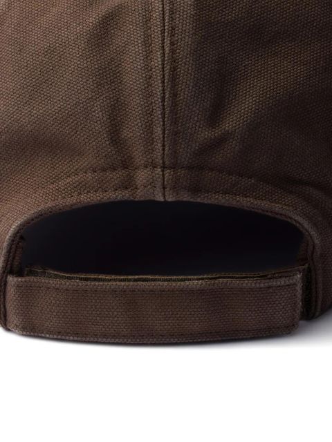 Prada logo-embroidered baseball cap - Brown
