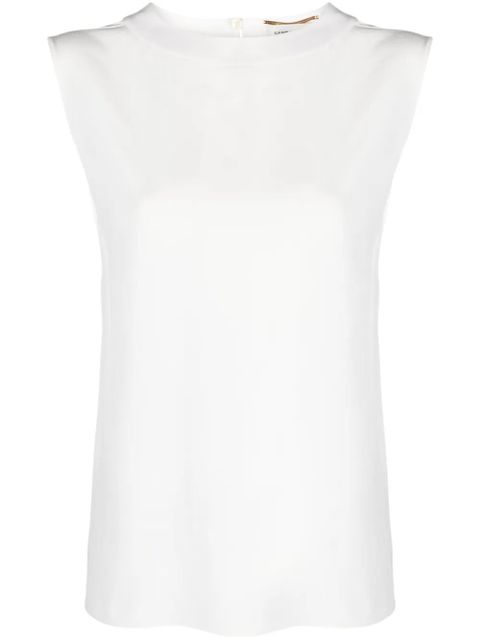 Saint Laurent sleeveless satin tank top - White - zdjęcie produktu nr 1