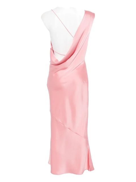 Paris Georgia Minka cowl-neck slip midi dress - Pink