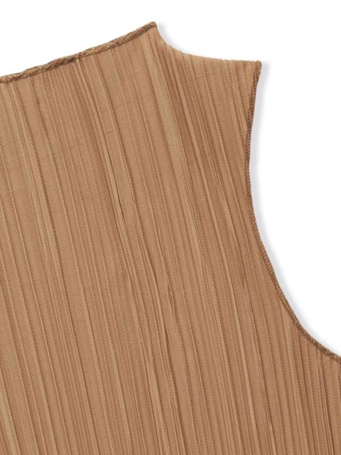 ANINE BING plissé-effect top - Brown