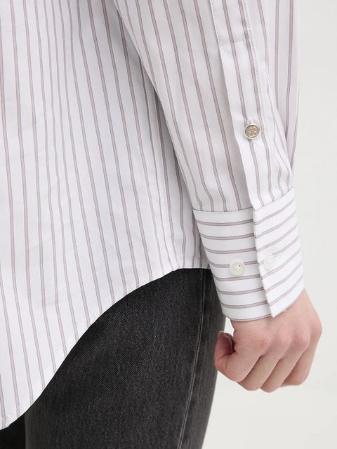 Filippa K koszula bawełniana damska kolor biały relaxed z kołnierzykiem klasycznym 31080