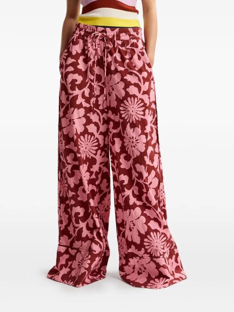 Essentiel Antwerp Jomery floral-print drawstring trousers - Brown - zdjęcie produktu nr 1