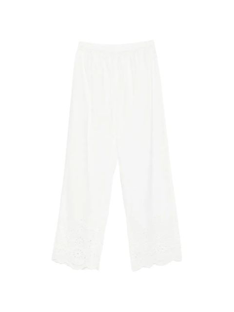 MC2 Saint Barth Inez scalloped-hem trousers - White - zdjęcie produktu nr 1