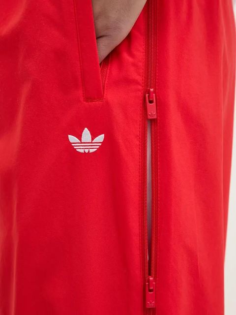 adidas Originals spodnie dresowe WOVEN TP damskie kolor czerwony gładkie JX9205