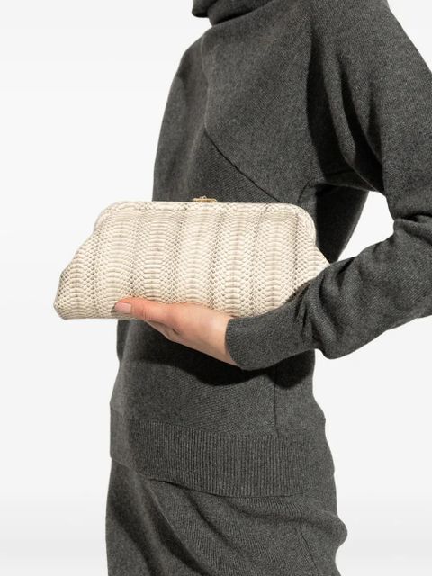 Jimmy Choo Skylar chain-strap clutch bag - White