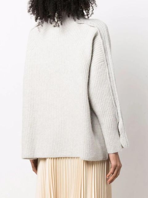 3.1 Phillip Lim high-neck ribbed-knit jumper - Grey