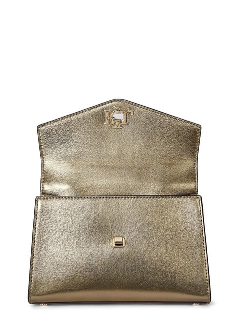 Lauren Ralph Lauren torebka skórzana kolor złoty 431P02413