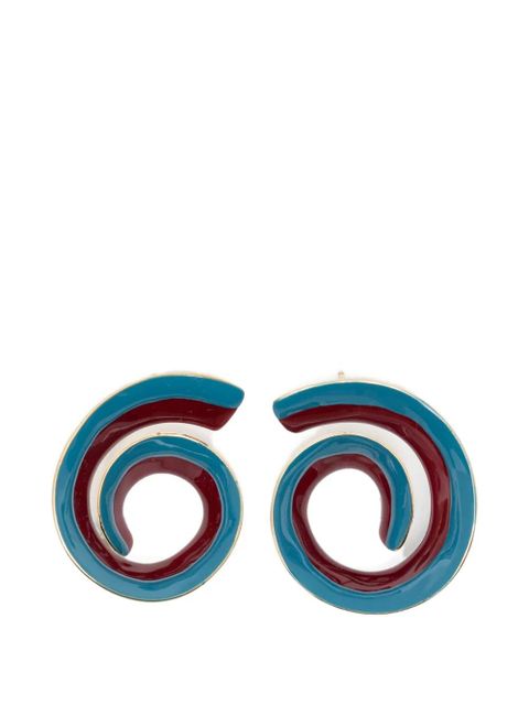 Marni enamel spiral earrings - Blue - zdjęcie produktu nr 1