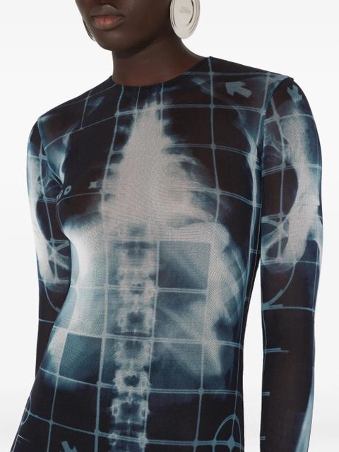 Jean Paul Gaultier crew-neck printed jumpsuit - Black - zdjęcie produktu nr 2