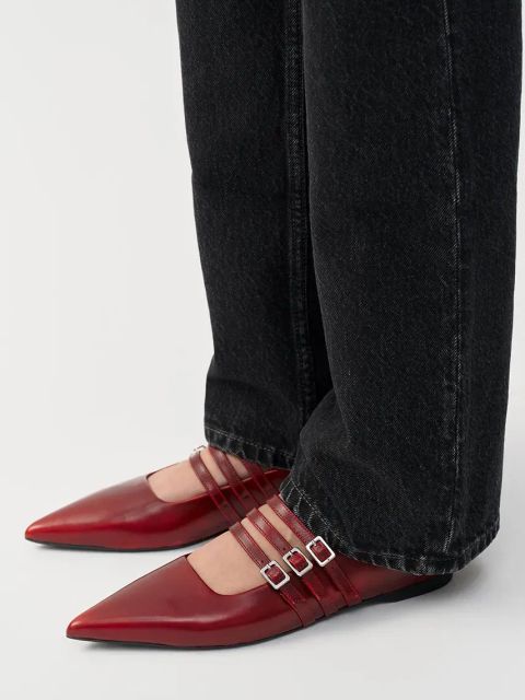 Vagabond Shoemakers baleriny skórzane HERMINE kolor czerwony 5833-218-47