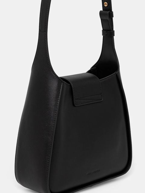 Karl Lagerfeld torebka skórzana K/SIGNATURE kolor czarny A1W30434