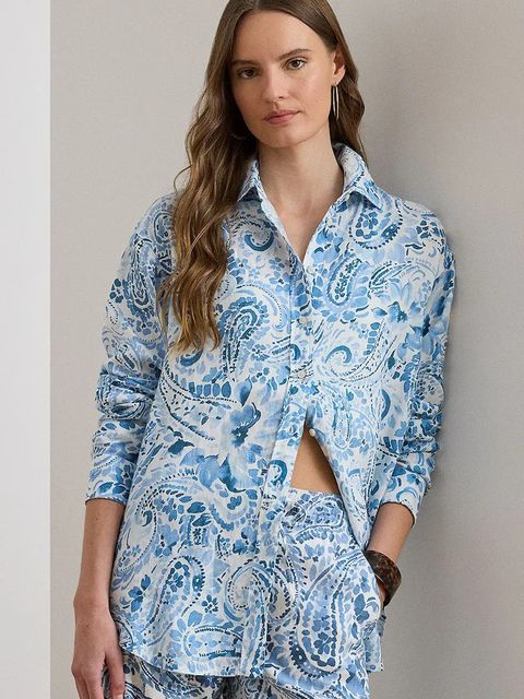 Lauren Ralph Lauren koszula damska lniana - zdjęcie produktu nr 1