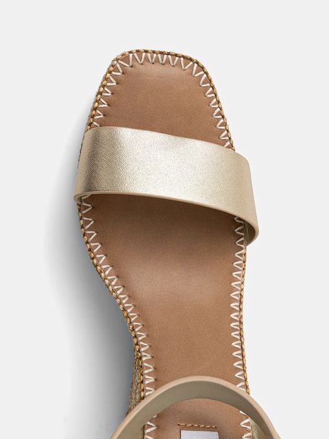 Steve Madden sandały skórzane Cassie kolor złoty SM11003372