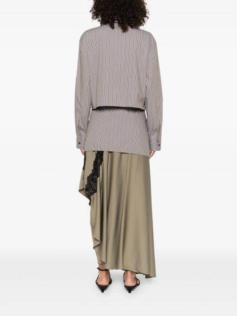 Christopher Esber striped belted shirt - Green