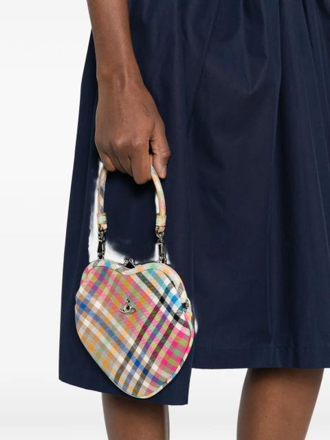 Vivienne Westwood Belle Heart checked tote bag - Pink - zdjęcie produktu nr 2