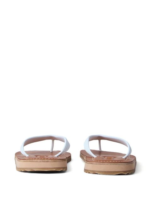 Miu Miu textured flip-flops - White - zdjęcie produktu nr 2