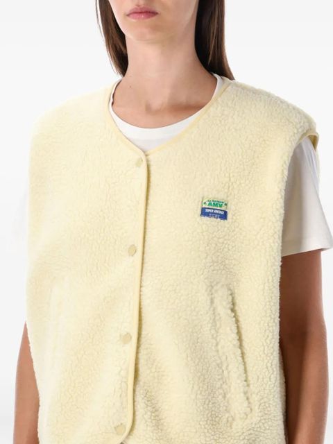 American Vintage Hoktown button-fastening teddy gilet - Neutrals