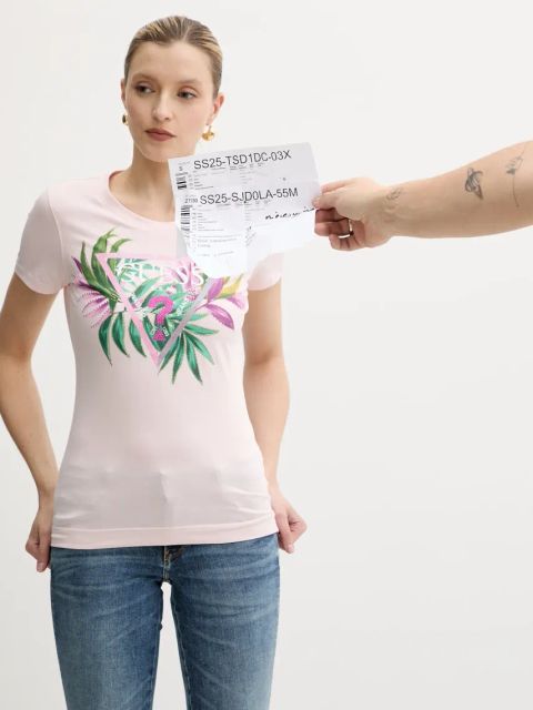 Guess t-shirt damski kolor różowy W5GI07 J1314