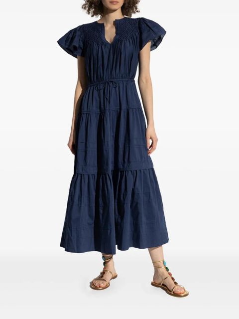 Ulla Johnson pleated midi dress - Blue